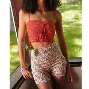 Free People Maia Floral Red Bandeau